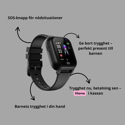 Minivakt Barnsmartklocka 4G med GPS & SOS-funktion